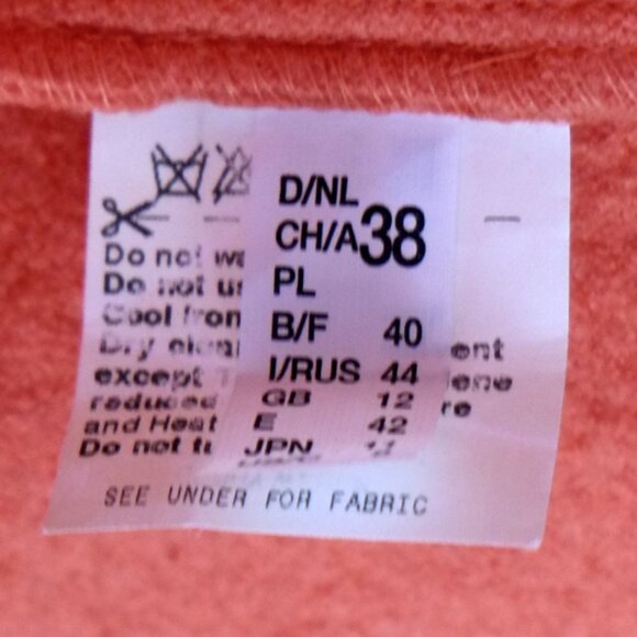 Gerry Weber orange boiled wool cardigan/blazer - Picture 5 of 6